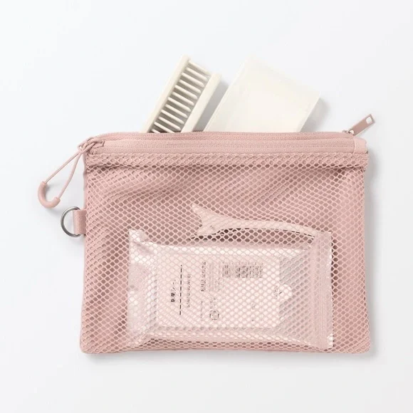 Muji Polyester Two Zipper Case_Medium_Pink_NWT - Picture 5 of 6